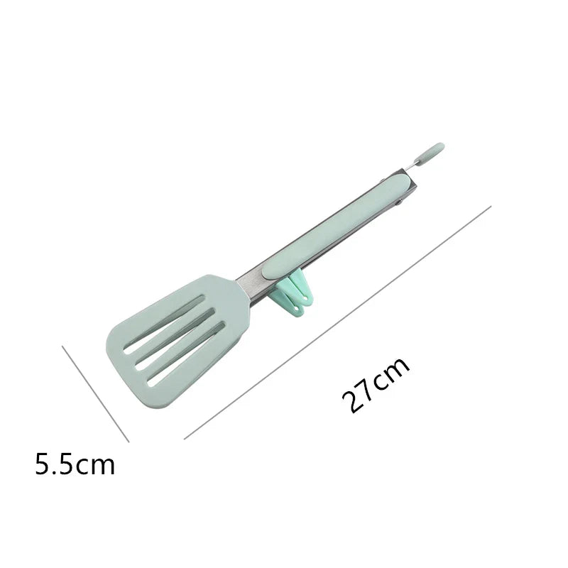 Axyaa Silicone BBQ Tongs - Kitchen Cooking Tool for Steak, Bread, Vegetables, Fruits