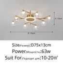 Axyaa Glass Ball Pendant Light Chandelier for Bedroom Living Room Restaurant Lighting