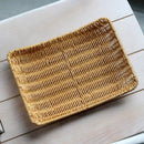 Axyaa Handwoven Rattan Ellipse Serving Basket Plate - Food Storage & Display