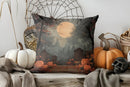 Axyaa Halloween Black Cat Graveyard Pillow Cover for Sofa, Bedroom, Car