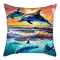 Axyaa Dolphin Pattern Cushion Cover 45x45cm