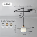 Axyaa Rocking Arm Pendant Chandelier for Living Room, Bedroom, Bar Table