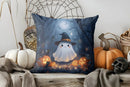 Cozy Halloween Library Pillow Cover for Sofa, Bedroom & Car by Axyaa