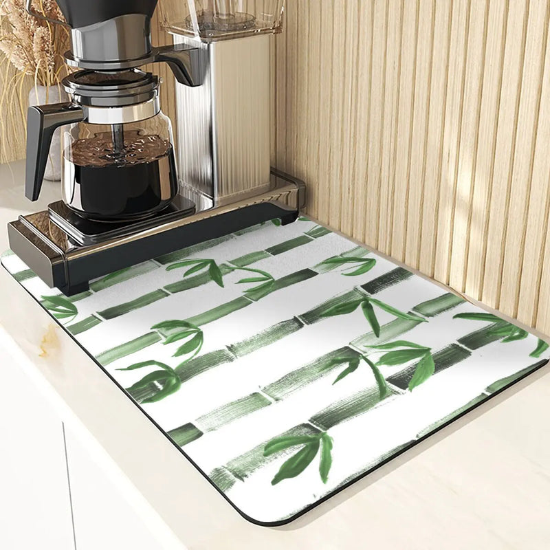 Axyaa Chinese Style Flowers Pattern Cup Mat Set for Dining Table