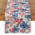 Axyaa Coral Table Runner for Rustic Dining Decor - Wedding Party Home Coffee Hotel