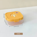Axyaa Square Divided Lunch Box - Leakproof Portable Bento Container