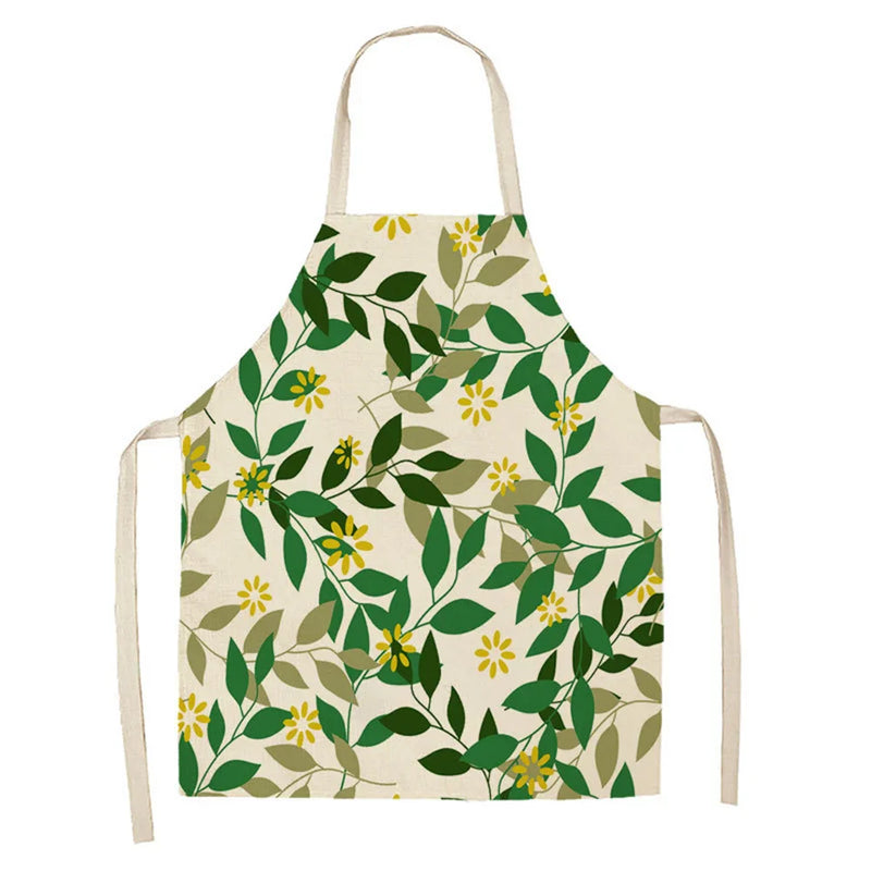 Axyaa Green Plant Style Apron for Adults and Kids