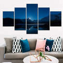 Axyaa Calm Waters Landscape Night Mountains Wall Art Canvas Print Home Decor
