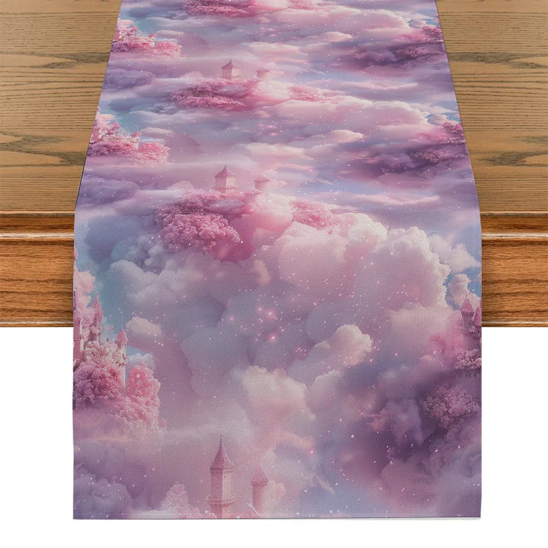 Axyaa Cloud Castle Table Runner - Kitchen & Party Dresser Decor