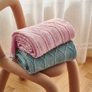 Axyaa Soft Textured Knit Oversized Throw Blanket - Cozy Farmhouse Decor for Sofa
