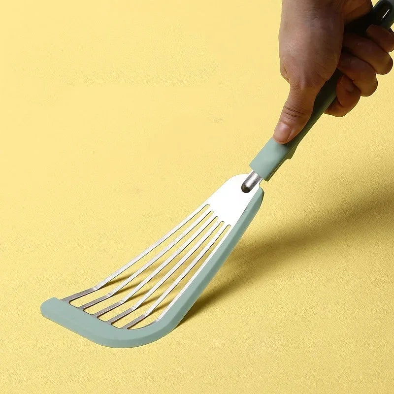 Axyaa Stainless Steel Silicone Shovel for Cooking and Frying