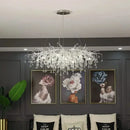 Axyaa Crystal LED Ceiling Chandelier for Luxury Living Room, Bedroom, and Restaurant