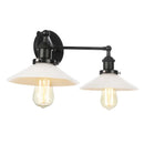 Axyaa Retro Industrial LED Wall Light 2 Heads Bedside Lamp
