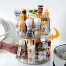 Axyaa Rotating Cosmetic Storage Organizer Shelf - 360 Transparent Rack for Bathroom and Kitchen