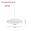 Axyaa White Fabric Lantern LED Pendant Chandelier for Modern Living Spaces