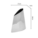 Axyaa Silver Trapezoidal Metal Vase for Home Decoration