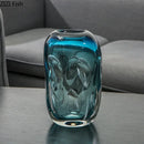 Axyaa Blue Bubble Glass Vase Hydroponic Flower Pot Modern Desk Decoration