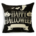 Black White Happy Halloween Trick Or Treat Pillowcase for Axyaa Décor