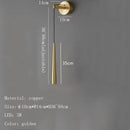 Axyaa Nordic Copper LED Wall Light Adjustable Sconce Surface Mount Brass