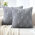 Axyaa Soft Plush Faux Wool Yellow Pillow Covers for Sofa Living Room