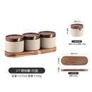 Axyaa Ceramic Seasoning Jar Set with Lid, Set of 3 Kitchen Containers