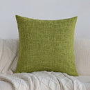Axyaa Summer Green Cushion Cover - Soft Breathable Decorative Pillowcase