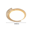 Axyaa D450mm Yellow Stone Wood Style Bedroom Ceiling Light LED Lamp