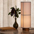 Axyaa Japanese Style Wabi-sabi Floor Lamp with Vintage Cloth Lampshade