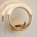 Axyaa Crystal LED Wall Light, Modern Indoor Round/Oval Sconce for Home Decor