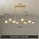 Axyaa Glass Ball Chandelier Suspension for Dining Room, Kitchen, Office - Modern Design
