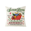 Axyaa Christmas Gingerbread Car Tree Print Pillowcase for Festive Home Decor