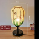 Axyaa Medieval Fabric Lanterns Table Lamp Hand-Drawn Traditional Decor Bedside Study Desk Light