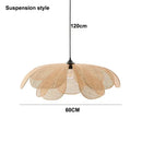 Axyaa Rattan Flower Chandelier: Handmade Woven Pendant Lamp for Living Room & Restaurant