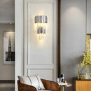 Axyaa Postmodern Crystal LED Chandelier in Silver/Gold Stainless Steel