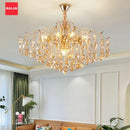 Axyaa Golden Crystal Chandelier for Luxurious Living Room Décor