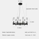 Axyaa Crystal Chandelier Pendant Lights LED Indoor Luxury Lighting Fixtures