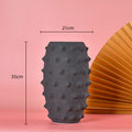 Axyaa Black Ceramic Spine Vase Abstract Geometry Terrarium Home Decor