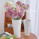 Axyaa Ceramic Milk Oil Relief Vase for Elegant Fresh Flower Arrangement