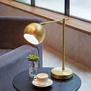 Axyaa Matte Brass Molly Desk Lamp with LED Bulb and On/Off Switch