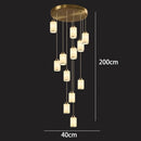 Axyaa Modern LED Pendant Chandeliers for Living Room – Indoor Staircase Hanging Light