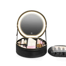 Axyaa LED Mirror Makeup Case | Cosmetic Organizer with Adjustable Dividers