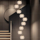 Axyaa Crystal Chandelier Stair Pendant Living Room Interior Lighting