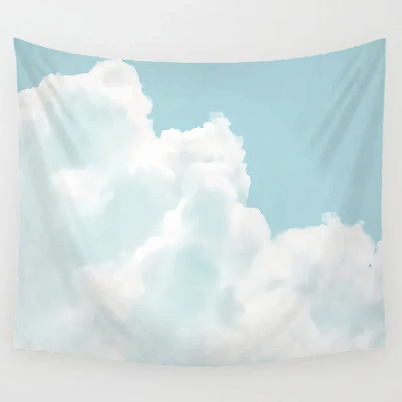 Axyaa Melodious Clouds Art Tapestry Wall Hanging - Hippie Bedroom Dorm Room Decor