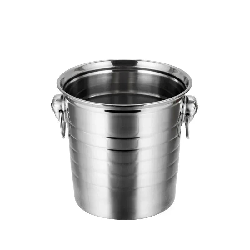 Axyaa Stainless Steel Ice Bucket with Comfortable Handle - Bar Wine Cooler
