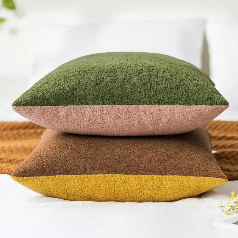 Cloud Velvet Pillow Cover 45x45cm Reversible Winter Decor for Sofa & Living Room