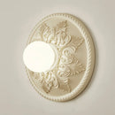Axyaa Retro Round Milk White Glass Bedside Wall Lamp