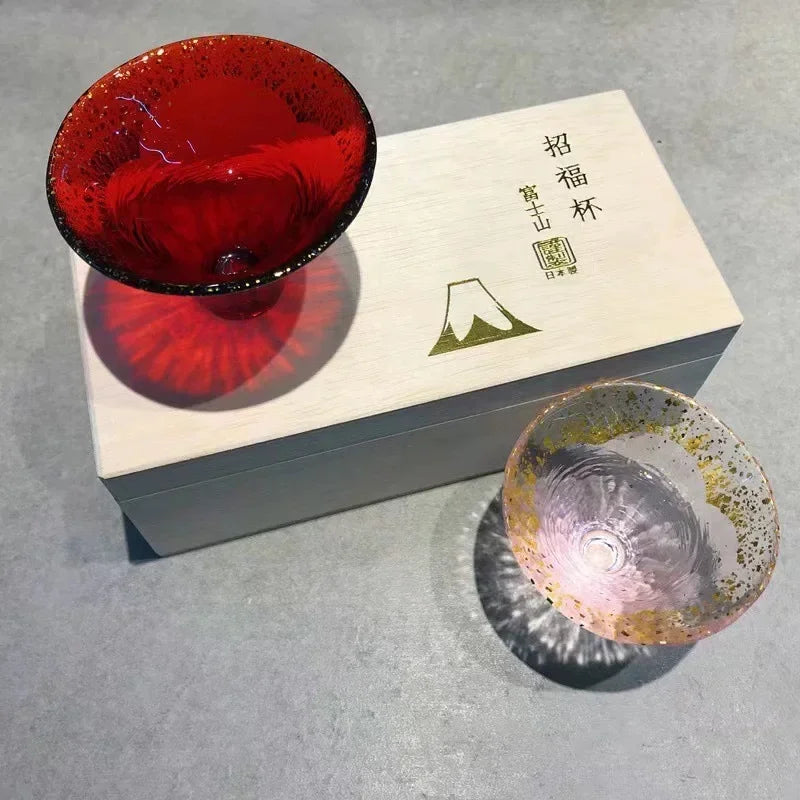 Axya Mount Fuji Glass Tea Cup Set