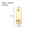 Axyaa All Copper Wall Lamp Marble LED Wall Lamp for Bedroom Corridor Living Room