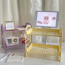 Axyaa 2 Layer Desktop Storage Rack - Cute & Kawaii Cosmetic Jewelry Organizer