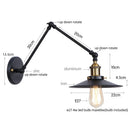 Axyaa Rustic Vintage LED Wall Lamps Pull Chain Switch for Stair Light Fixtures